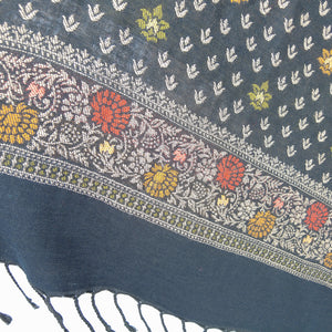 Black Reversible Rectangle Warm Shawl WS6