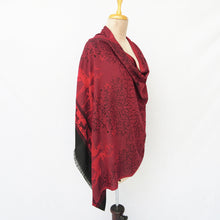 Load image into Gallery viewer, Red Deers Rectangle Viscose Shawl WS8