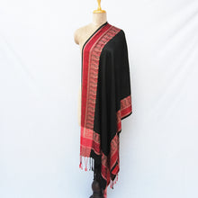 Load image into Gallery viewer, Black Rectangle Viscose Shawl WS9