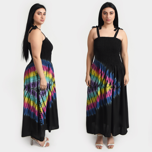 Black Tie Dye Dress Size 12 - 24 SE3