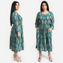 Load image into Gallery viewer, Teal Midi Dress Size 14-30 A6
