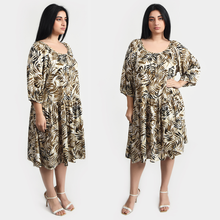 Load image into Gallery viewer, Cream Gathered Dress Size 12-30 F9