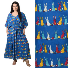 Load image into Gallery viewer, Blue Bunnies Smocked Maxi Dress Size 10-32 P7