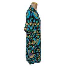 Load image into Gallery viewer, Black Birds Viscose Shirt Dress Size 12-30 SO10