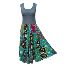 Load image into Gallery viewer, Grey Bodice Cotton Patchwork Sleeveless Dress UK size 14-24 P4