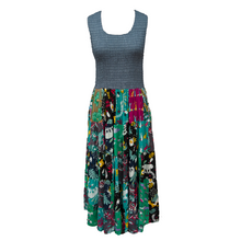 Load image into Gallery viewer, Grey Bodice Cotton Patchwork Sleeveless Dress UK size 14-24 P4