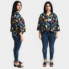 Load image into Gallery viewer, Wild Navy Crop Top OneSize 8-18