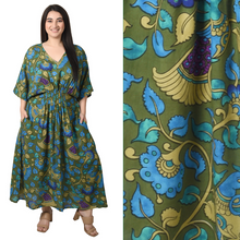Load image into Gallery viewer, Pine Birds Smocked Maxi Dress Size 10-32 P16