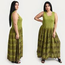 Load image into Gallery viewer, Henna Tie Dye Maxi Dress UK  One Size 14-24 TD5