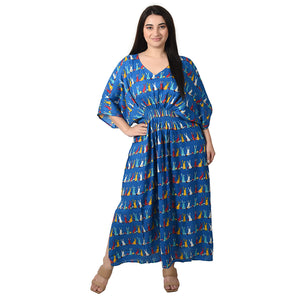 Blue Bunnies Smocked Maxi Dress Size 10-32 P7