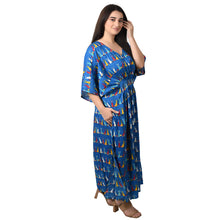 Load image into Gallery viewer, Blue Bunnies Smocked Maxi Dress Size 10-32 P7