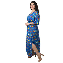 Load image into Gallery viewer, Blue Bunnies Smocked Maxi Dress Size 10-32 P7