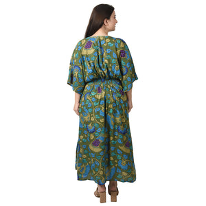 Pine Birds Smocked Maxi Dress Size 10-32 P16