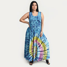 Load image into Gallery viewer, Viscose Tie Dye Maxi Dress UK  One Size 14-24 EA13 TDOCT4