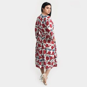 Vines Midi Dress Size 14-30 A3