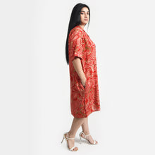 Load image into Gallery viewer, Red Viscose Shirt Dress Size 12-30 SO2