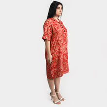 Load image into Gallery viewer, Red Viscose Shirt Dress Size 12-30 SO2