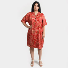 Load image into Gallery viewer, Red Viscose Shirt Dress Size 12-30 SO2