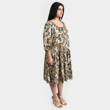 Load image into Gallery viewer, Cream Gathered Dress Size 12-30 F9