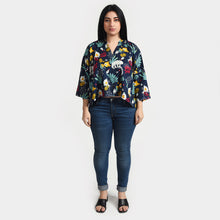 Load image into Gallery viewer, Wild Navy Crop Top OneSize 8-18