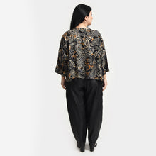Load image into Gallery viewer, Black Paisley Crop Top OneSize 8-18