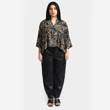 Load image into Gallery viewer, Black Paisley Crop Top OneSize 8-18