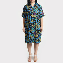 Load image into Gallery viewer, Black Birds Viscose Shirt Dress Size 12-30 SO10