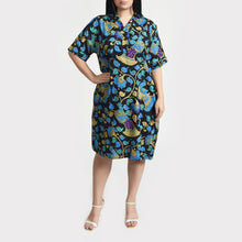 Load image into Gallery viewer, Black Birds Viscose Shirt Dress Size 12-30 SO10
