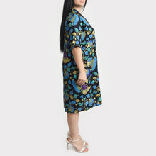 Load image into Gallery viewer, Black Birds Viscose Shirt Dress Size 12-30 SO10