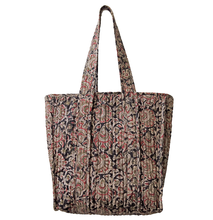 Load image into Gallery viewer, Hand Printed Quilted Tote Bag