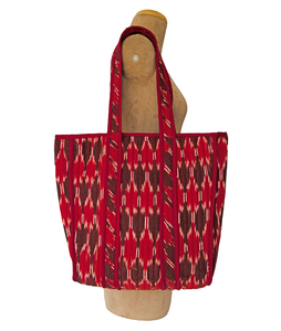 Ikat Handloom Quilted Tote Bag
