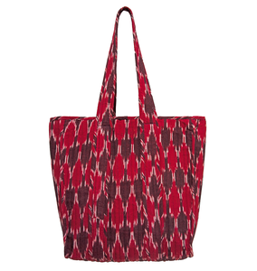 Ikat Handloom Quilted Tote Bag