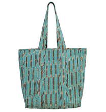 Load image into Gallery viewer, Ikat Handloom Quilted Tote Bag