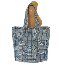 Load image into Gallery viewer, Indigo Quilted Tote Bag