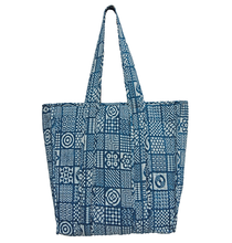 Load image into Gallery viewer, Indigo Quilted Tote Bag
