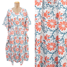 Load image into Gallery viewer, White Long 47&quot; Cotton Belted Kaftan One Size 12 to 24 DA3