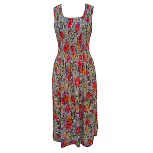 Grey Viscose Maxi Dress UK One Size 14-24 E13