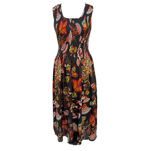 Black Viscose Maxi Dress UK One Size 14-24 E14