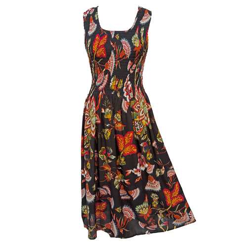 Black Viscose Maxi Dress UK One Size 14-24 E14