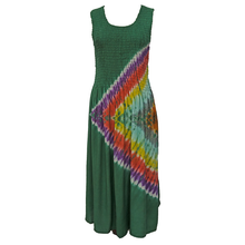 Load image into Gallery viewer, Green Tie Dye Maxi Dress UK  One Size 14-24 T1
