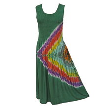 Load image into Gallery viewer, Green Tie Dye Maxi Dress UK  One Size 14-24 T1