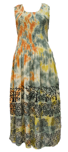 Viscose Tie Dye Maxi Dress UK  One Size 14-24 EA9