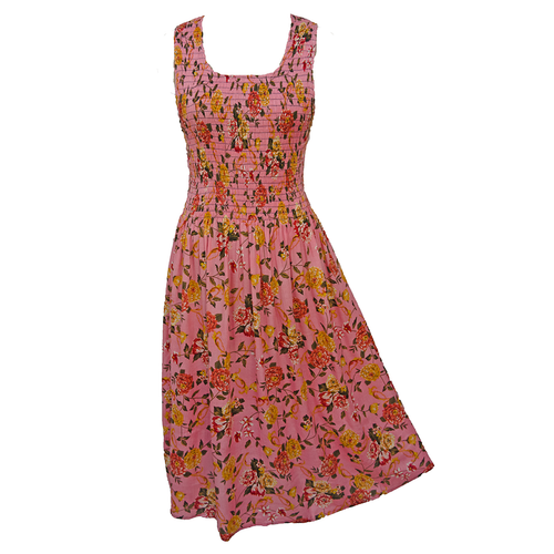Pink Viscose Maxi Dress UK One Size 14-24 E7