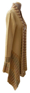 Gold Winter Knitted Long Sleeve Cardigan Size 10 12 14