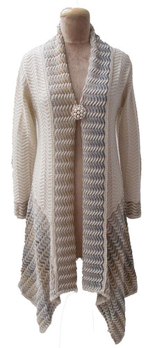 Winter Knitted Long Sleeve Cardigan Size 10 12 14