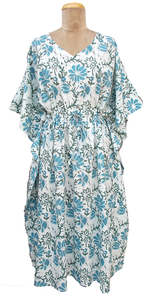 Long 47" Cotton Belted Kaftan One Size 12 to 24 DA1