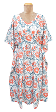 Load image into Gallery viewer, White Long 47&quot; Cotton Belted Kaftan One Size 12 to 24 DA3