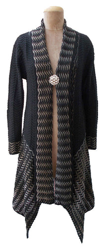 Winter Knitted Long Sleeve Cardigan Size 10 12 14