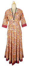 Load image into Gallery viewer, 100% Cotton Full Length Maxi Dress in S M XL