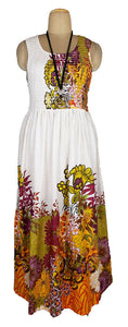 100% cotton sleeveless long dress with magic stretchable chest UK size 14-18